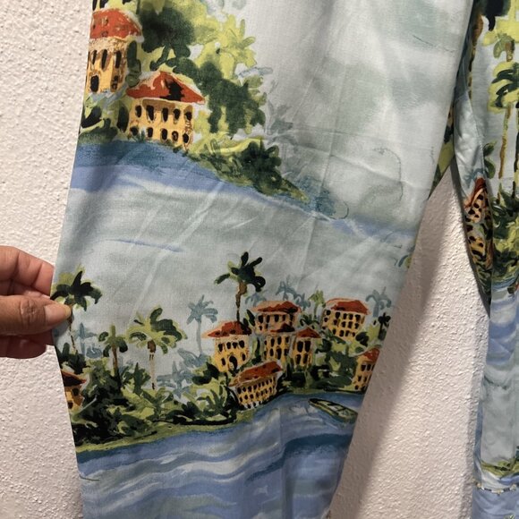 Weekend‎ Clothes Line Hawaiian Shirt L Princess Cruise 2pc Pants XL Beads - Picture 15 of 16